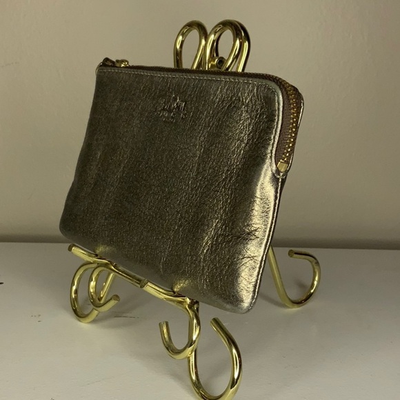 Coach Metallic Gold Zippered Leather Wallet (6.5" x 4") - Picture 3 of 7